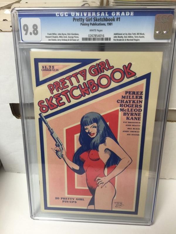 Pretty Girl Sketchbook Cgc 9.8 White Pages Vhtf! Miller Byrne Perez Kane Zeck 