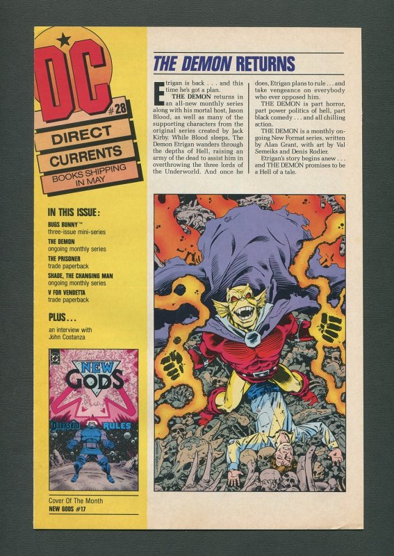 DC Currents #28 / Demon / NM+ / 1990