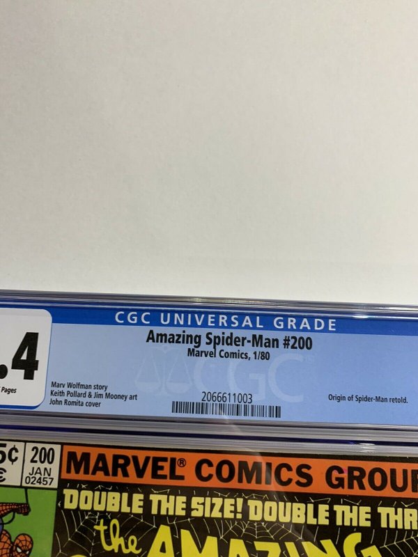 Anazing Spider-man 200 Cgc 9.4 White Pages 2066611003 Marvel Bronze Age