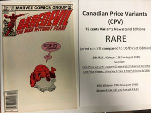 Daredevil (1982) # 187 (VF/NM) Canadian Price Variant (CPV)  !