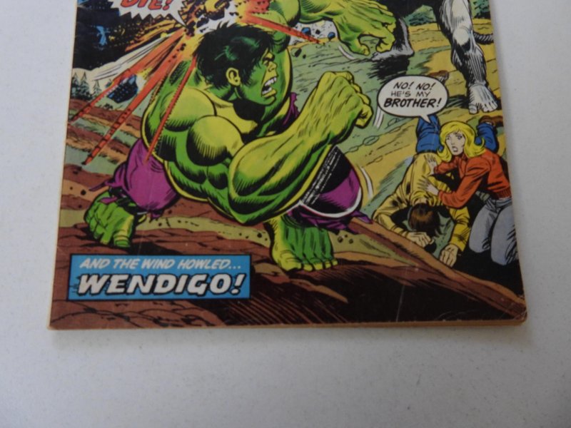 The Incredible Hulk #180 (1974) FR/GD condition MVS missing