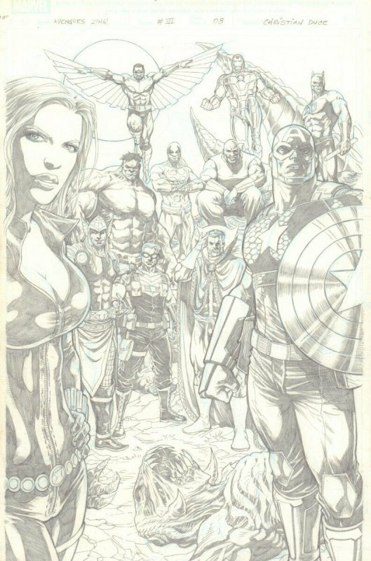 Avengers Zing! #6 p.8 - Black Widow, Captain America, Thor art by Christian Duce 