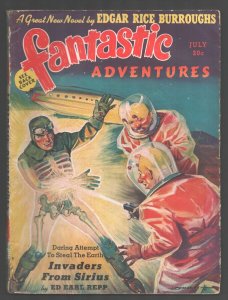 Fantastic Adventures #2 1939-rare bed sheet pulp- The Scientist's Revolt by...