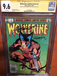 Wolverine Limited Series  (1982) # 4 (CGC 9.6 WP SS) Signed By C.C & J.R CPV