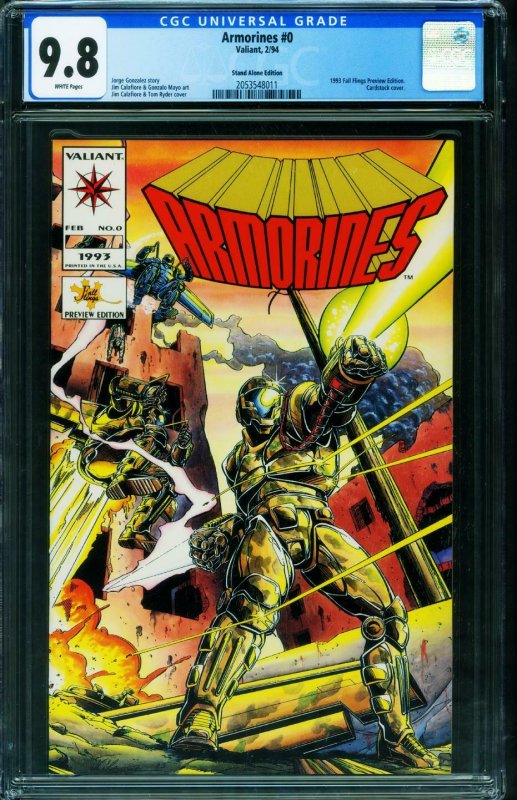 ARMORINES #0-CGC 9.8-Preview edition-Valiant 2053548011