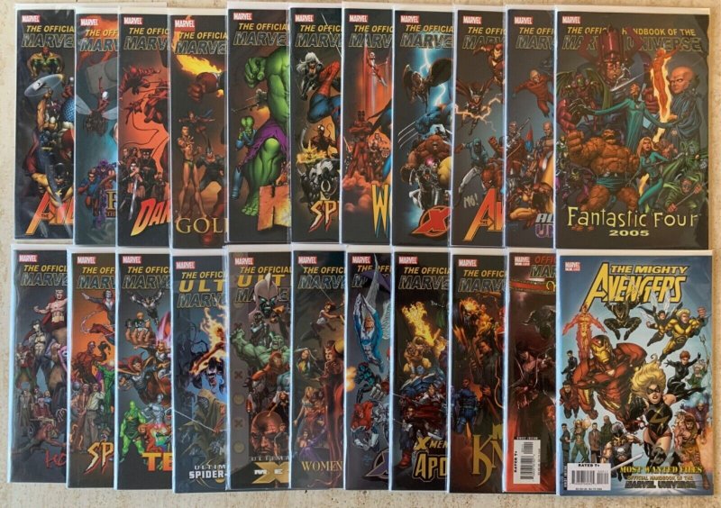 OFFICIAL HANDBOOK OF THE MARVEL UNIVERSE 2004, 2005 | COMPLETE SETS | 22 TOTAL