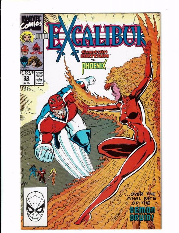 Lot Of 5 Excalibur Marvel Comic Books # 18 19 20 21 22 X-Men Wolverine TW36