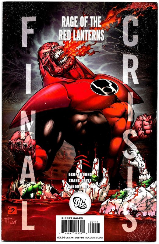 FINAL CRISIS:RAGE OF THE RED LANTERNS (DEC 2008) 8.5 VF+  44 pgs! GEOFF JOHNS!