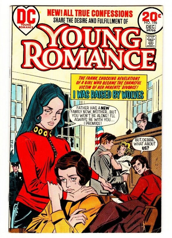 Young Romance #196 comic book 1973-DC Comics-I Was Raised By Wolves