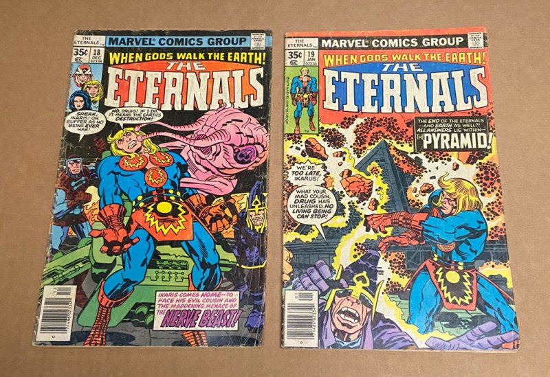 Eternals #18, #19 (SET)  3.0 GD-VG /  Jack Kirby /  1st Series 1976