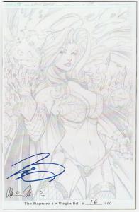 Lady Death The Rapture #1 Virgin Limited Edition #16/100 Signed 2x w/COA (NM)