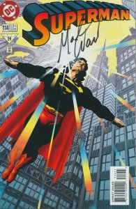 SUPERMAN #114 SIGNED BY MARK WAID DC COMICS 1996 EB204