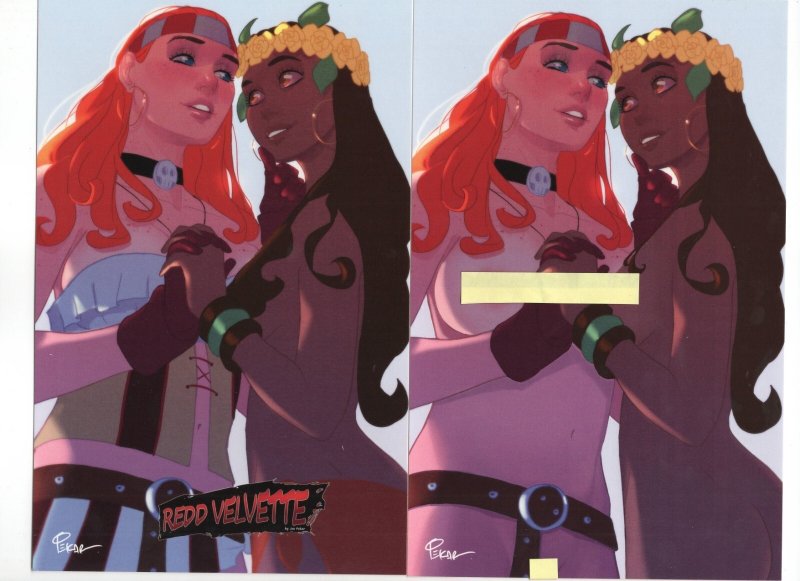 Redd Velvette # 3 - Signed By Joe Pekar + Four 6x8 Prints. 5pc LOT(9.2 OB) 2018