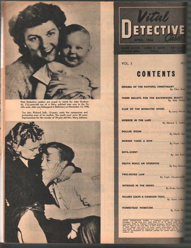 Vital Detective Cases 4/1946-crime-mystery-terror-pulp thrills-Good Girl Art-VG