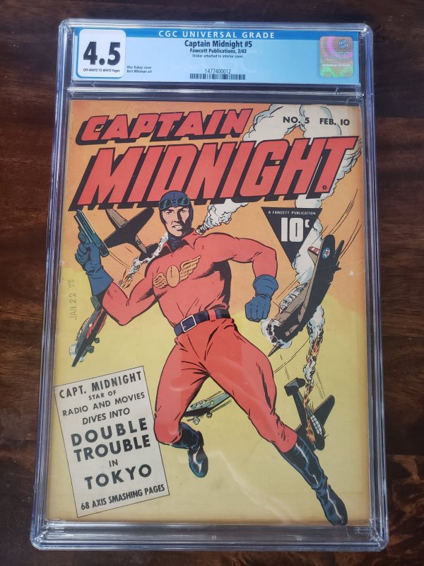 Captain Midnight 5 CGC 4.5