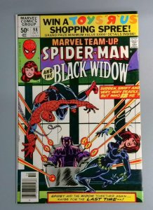 Marvel Team-Up #98, NM Black Widow, Newsstand Marvel Comics, 1980 JR1