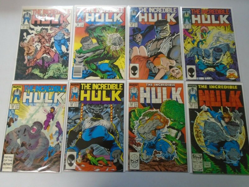 Incredible Hulk lot 35 different from #300-350 avg 8.0 VF (1984-88 1st Series)