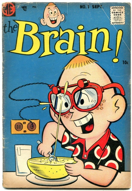 The Brain #1 1956- Dan DeCarlo art- Silver Age humor VG