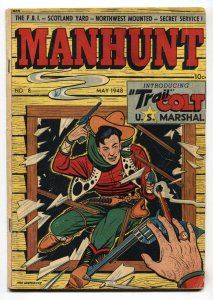 Manhunt #8--1948--ME--Trail Colt--Scotland Yard--L.B. Cole--comic book