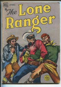 LONE RANGER #15 1949-DELL-FIGHT COVER-YOUNG HAWK-vg