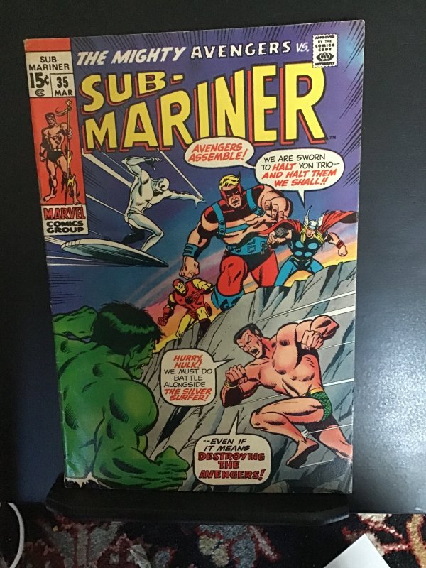 Sub-Mariner #35 (1971) 2nd Defenders try out!  High-grade Cvill CERT! VF/NM Wow!