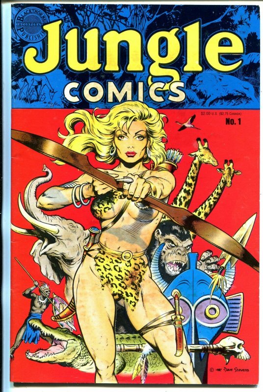 Jungle #1 1988-Blackthorn-Sheena cover-Dave Stevens-1st issue-FN