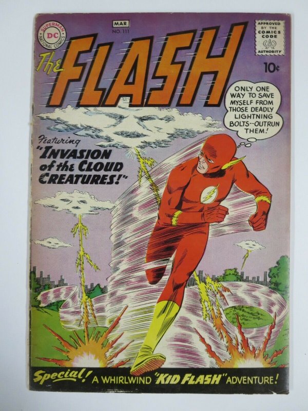 FLASH #111 (DC, 3/1960) VERY GOOD PLUS (VG+) 2nd Kid Flash (Wally West)!