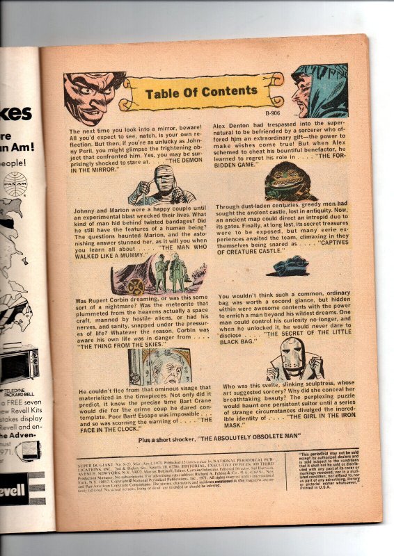 Unexpected Super Giant S-23 - mummy cover -  Nick Cardy - Horror - 1971 - FN