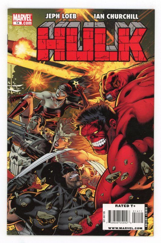 Hulk #14 (2008 v2) Jeph Loeb X-Force Red Hulk VF+