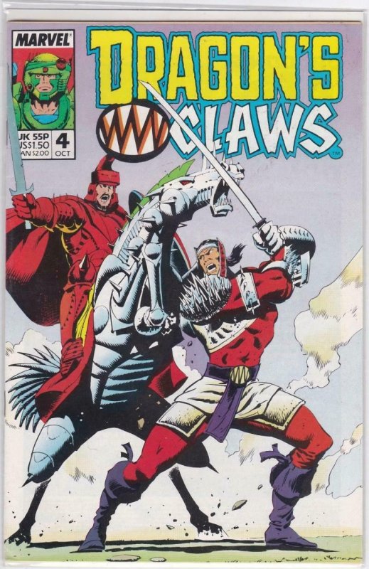 DRAGONS CLAWS #4, VF/NM, Marvel, 1988, more in store