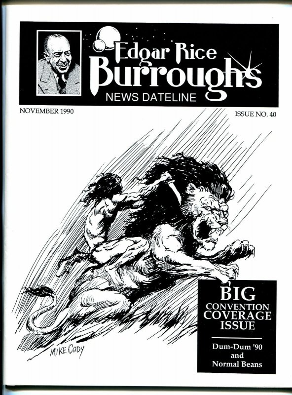 Edgar Rice Burroughs News Dateline #40 1990-Tarzan-ERB portfilio by Mike Cody-VF