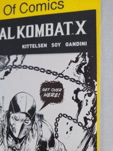 Mortal Kombat X #1 2nd Print Black and White Variant 2015 DC Comics