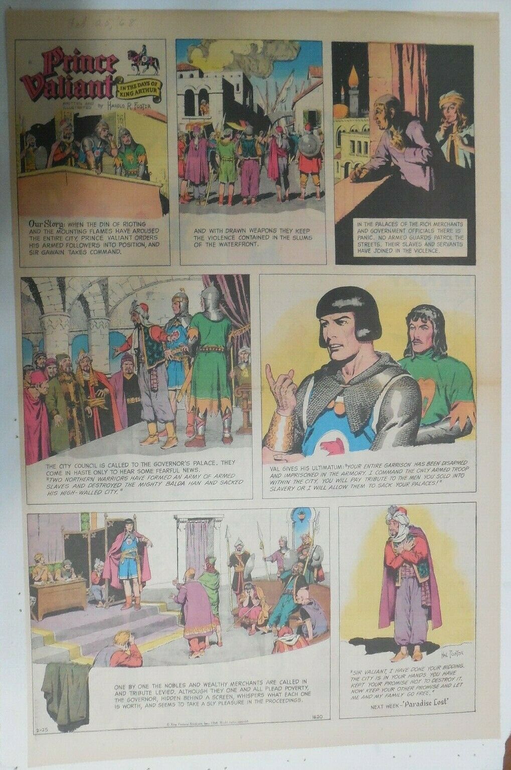 Age,　Foster　Valiant　by　Books　Valiant　Page　HipComic　from　Size　Full　Modern　2/25/1968　Sunday　Comic　#1620　Prince　Rare　Hal　Prince