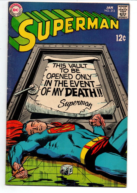 Superman #213 - 1969 - FN/VF