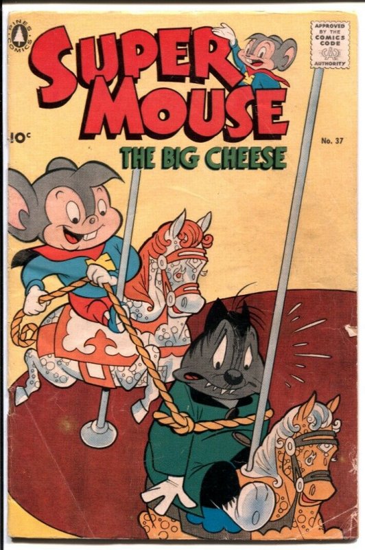 Super Mouse #38 1957-Standard-sci-fi story-puzzles-bondage cover-G