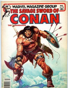 The Savage Sword of Conan #74 (1982) Comic Book Mag VG+ 4.5