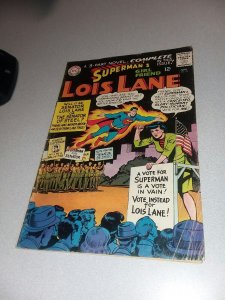 Superman's Girlfriend LOIS LANE for senate #62 dc comics 1966 women's lib march