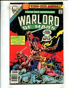 JOHN CARTER WARLORD OF MARS ANNUAL #1 (8.0/8.5) 1977
