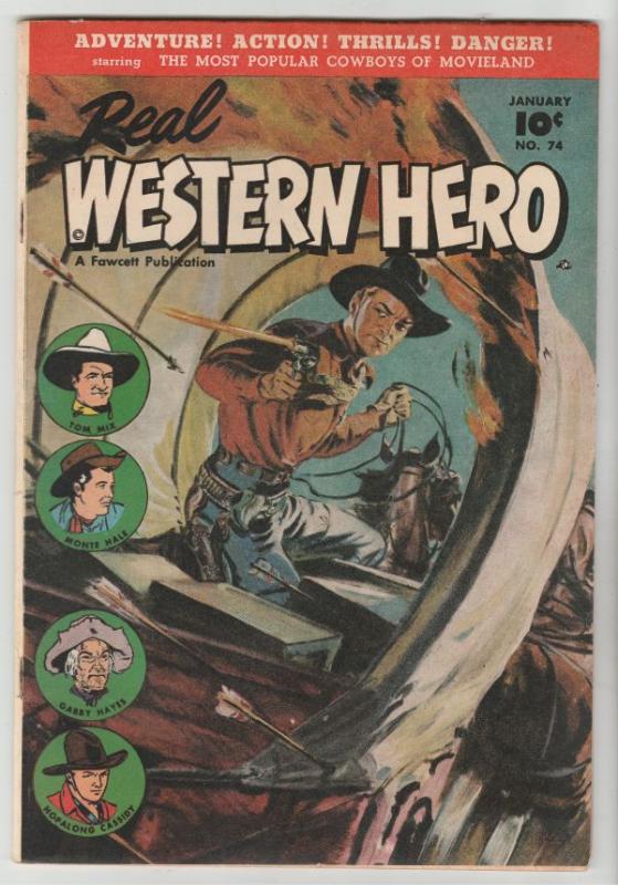 Real Western Hero #74 (Jan-49) VF/NM High-Grade Hopalong Cassidy, Monte Hale,...