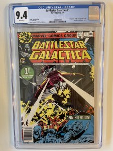BATTLESTAR GALACTICA #1 CGC 9.4 - Newsstand -  Marvel (1979) KEY TV Adaptation