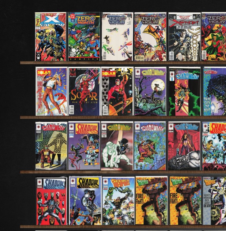 Huge Lot 150+ Comics with Shadowman, Warchild, Action Comics, Valor & More!