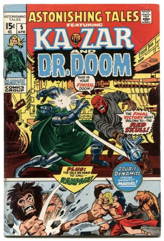 Astonishing Tales #5 1971-Red Skull vs Dr Doom FN