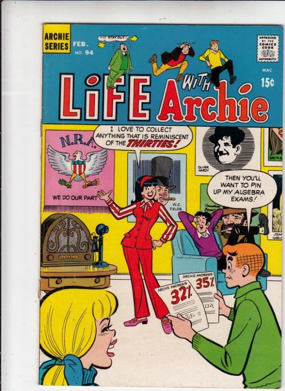 Life with Archie #94 (Feb-70) FN/VF+ High-Grade Archie, Jughead, Betty, Veron...