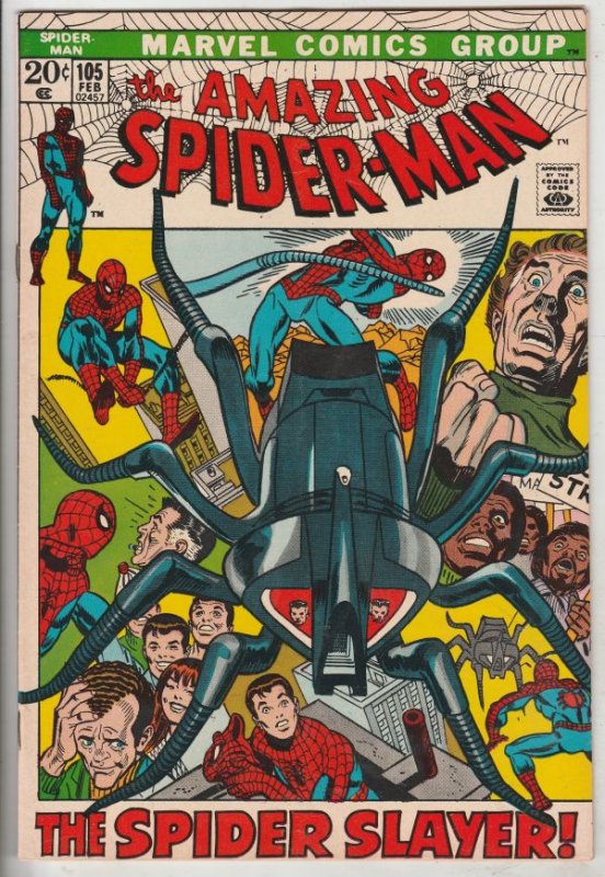 Amazing Spider-Man #105 (Feb-72) FN/VF Mid-High-Grade Spider-Man