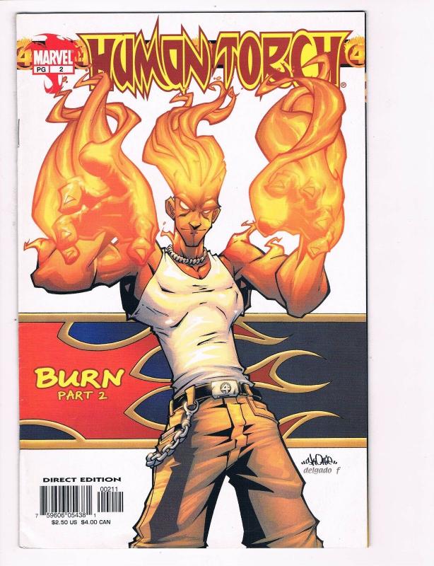 Human Torch # 2 NM Marvel Comic Book Burn Fantastic Four Invisible Woman S80