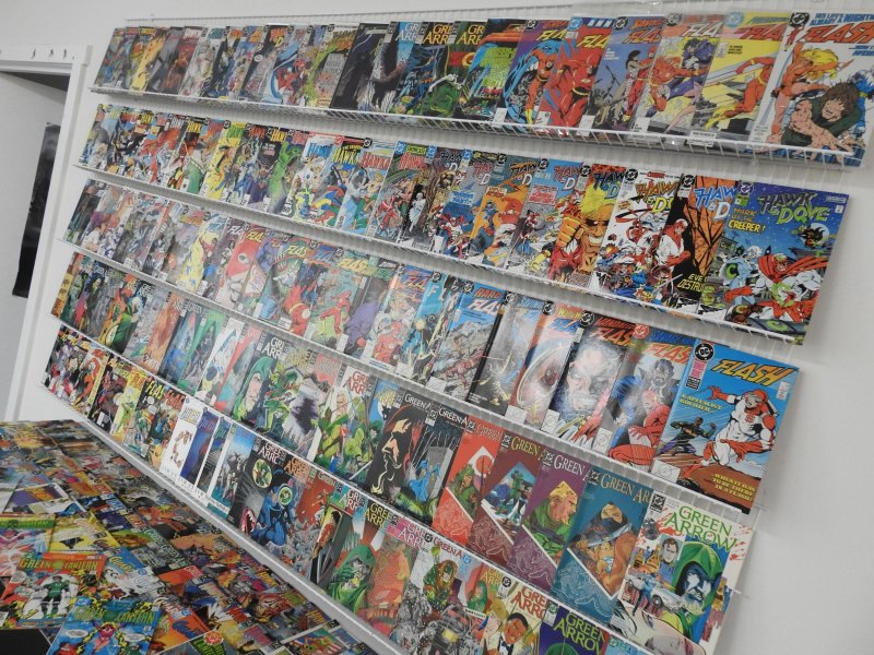 Huge Lot of 180+ Comics W/ Flash, Green Arrow, Hawkman Avg. FN- Condition!