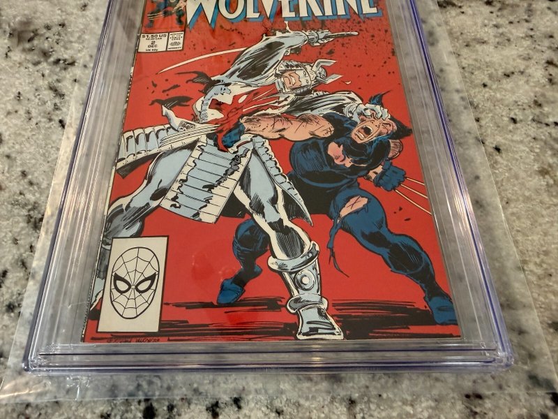 Wolverine # 2 CGC Graded 9.8 Marvel Comic Book Hulk Silver Samurai X-Men JH24