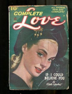 COMPLETE LOVE PULP-APR-1947-GOOD GIRL ART-RUTH HERBERT! G