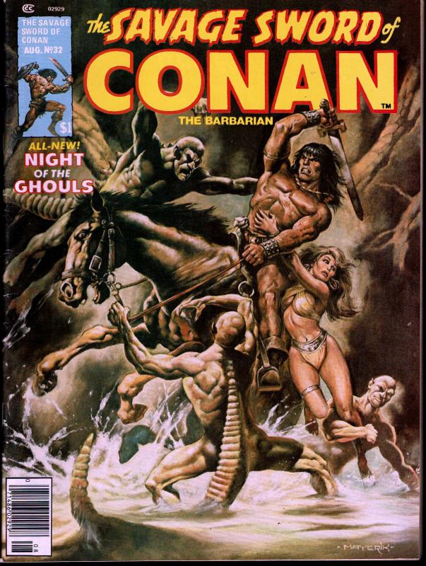 Savage Sword of Conan #32 - Early Conan Magazine - 6.0 or Better