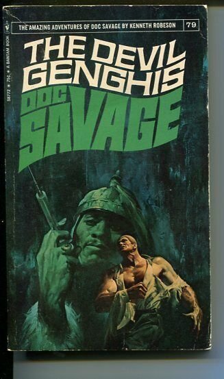 DOC SAVAGE-THE DEVIL GENGHIS-#77-ROBESON-VG/FN-FRED PFEIFFER COVER-1ST E VG/FN